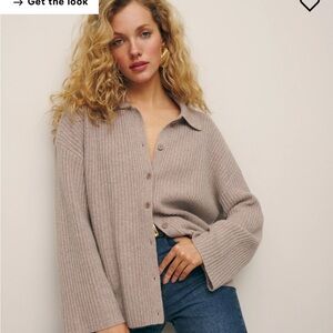 Reformationn cashmere cardigan size M